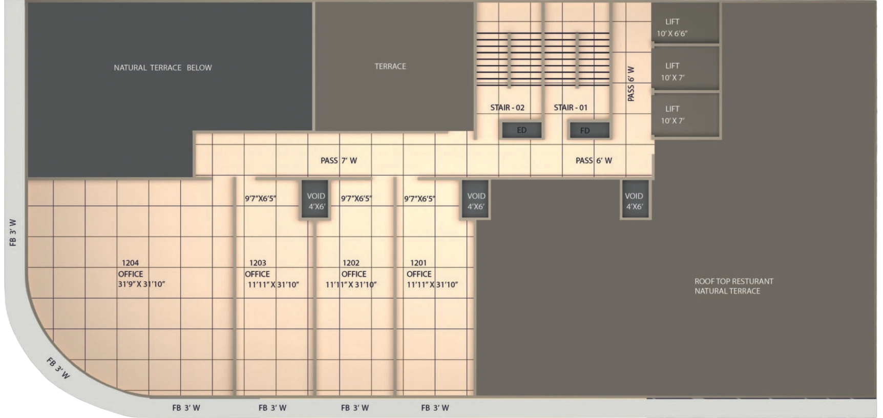 12th Floor - Sarvoday 1 Floor Plan